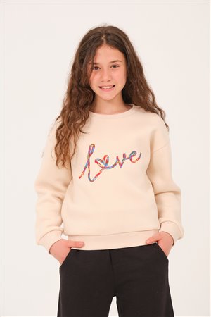 Girls’ Embroidered Sweatshirt