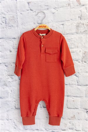 Baby Boy Romper with Pocket Detail