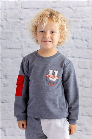 Baby Boy Sweatshirt with Pocket Detail
