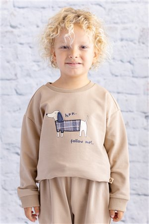 Baby Boy Printed Embroidered Sweatshirt