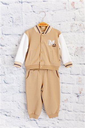 Unisex Baby Tracksuit Set with Embroidered Details