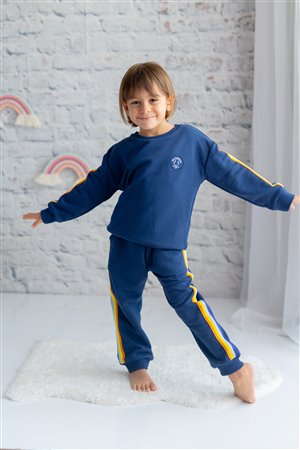 Kids’ Striped Tracksuit Set (Ages 5–14 Years)