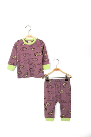 Unisex Baby Patterned Pajama Set (Ages 0–18 Months)