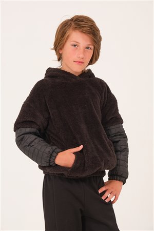 Unisex Kids’ Quilted Plush Sweatshirt