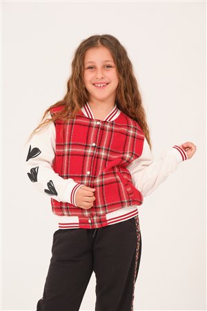 Girls’ Plaid College Jacket