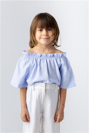 Girl'S Woven Viscose Plain Blouse