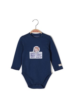 Printed Long-Sleeved Baby Bodysuit