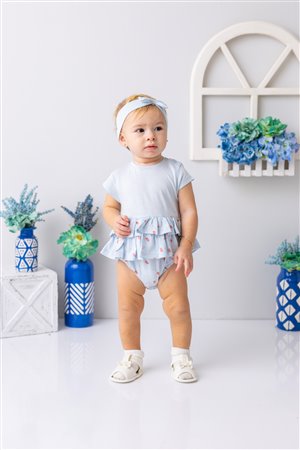 Baby Girl Bandana, Ruffle, Snap-On Body
