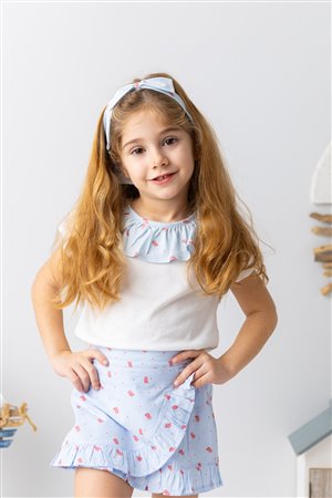 Baby Girl Ruffle Collar T-Shirt