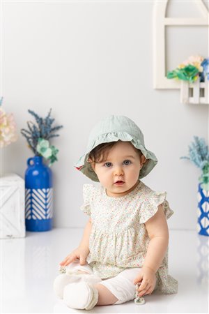 Baby Girl Flower Patterned Leggings And Blouse Set