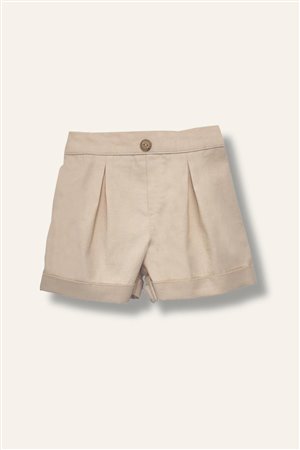 Boys' Gabardine Shorts With Pocket Detail