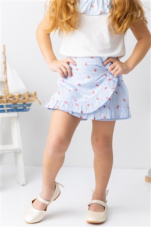 Girl'S Ruffled Short Skirt