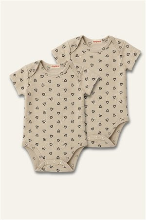 Unisex Baby Two-Piece Short-Sleeve Bodysuit