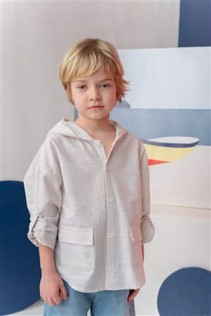 Boys' Striped Linen Shirt