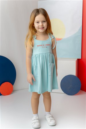 Girl'S Sleeveless Cotton Dress
