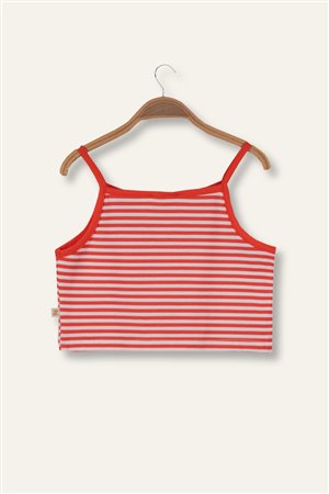 Girls' Crop Striped Tank Top