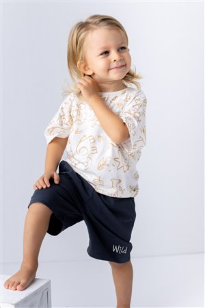 Boys' Animal Print Smoky Shorts/T-Shirt Set