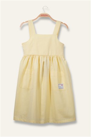 Girls' Sleeveless Midi Dress With Pockets