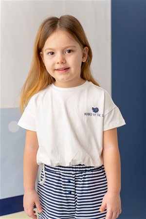 Girl'S Hawaiian Print Crop T-Shirt