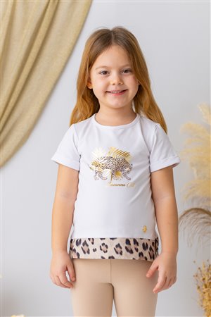 Girls' Leopard Print T-Shirt