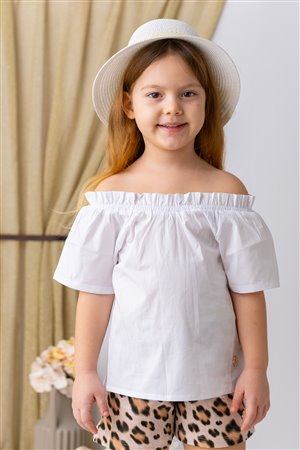 Girl'S Blouse With Bow Detail