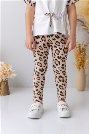 Girls' Leopard Print Long Leggings