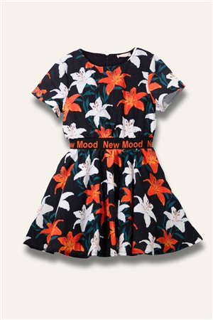 Girl'S Floral Chiffon Dress