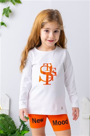 Girl'S Long-Sleeved T-Shirt With Stone Details