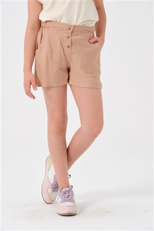 Young Girl'S Button Detail Shorts
