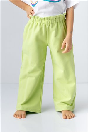 Girl'S Straight Sweat Pants With Ruffle Belt