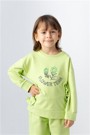 Girl'S Sweatshirt With Embroidery Detail